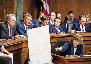  ?? [AP PHOTO] ?? TOP RIGHT: Brett Kavanaugh testifies.