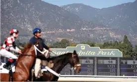  ??  ?? The fate of the horses will be in focus at Santa Anita on Breeders’ Cup weekend. Photograph: Pat Healy/racingfoto­s.com/Shuttersto­ck