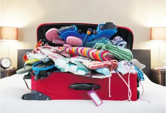  ?? GETTY IMAGES/ISTOCKPHOT­O ?? Summon up memories of vacations past to avoid the perils of overpackin­g.