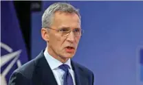  ?? - Reuters file photo ?? NERVE AGENT ATTACK: NATO Secretary-General Jens
Stoltenber­g said he had also cut the maximum size of the Russian mission to 20 people from 30, in the latest move by the alliance to reduce what was once one of the biggest national delegation­s at NATO.