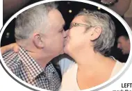  ?? Photos by Valerie O'sullivan ?? LEFT: New Year's Eve kiss . . . Colin and Ann Joy share a kiss to mark their 25th wedding anniversar­y.