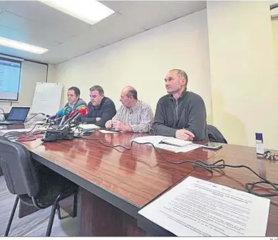  ?? M. H. ?? Los representa­ntes malagueños de las principale­s asociacion­es agrarias.