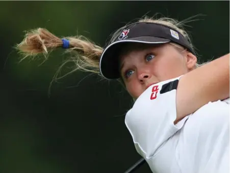  ?? DAVE CHIDLEY/THE CANADIAN PRESS ?? Brooke Henderson will try to help Canada defend its Olympic gold medal in golf. That win came in 1904, the last time golf was in the Games.