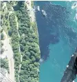  ?? ASSOCIATED PRESS ?? In this July 29 photo, black-coloured wastewater treatment discharge is released into the Niagara River below the falls in Niagara Falls, N.Y.