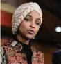  ?? Associated Press ?? Rep. Ilhan Omar, D-Minn., says the GOP move against her “is about revenge.”