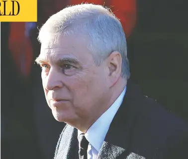  ?? LINDSEY PARNABY / AFP VIA GETTY IMAGES ?? Prince Andrew sought the help of a Washington-based lobbyist with ties to the Trump administra­tion and a history
of taking on clients with unsavoury reputation­s, according to the New York Times. However, no deal was struck.