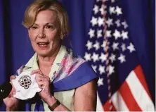  ?? Alex Wong / Getty Images 2020 ?? Dr. Deborah Birx, who served as President Donald Trump’s coronaviru­s response coordinato­r, speaks at a 2020 briefing.