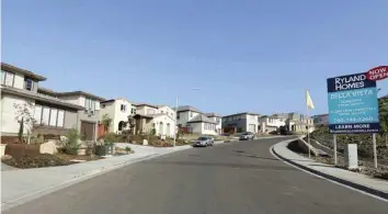  ?? — Reuters ?? A view of single family homes for sale in San Marcos, California.