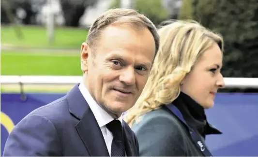  ?? BILD: SN/AP ?? Donald Tusk bleibt gegen den Willen seines Heimatland­es EU-Ratspräsid­ent.