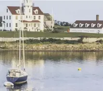  ??  ?? View of state capital Providence, main; the Coast Guard station on Block Island, above