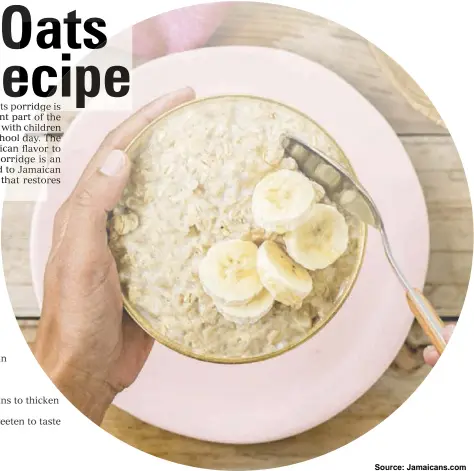 Jamaican Oats porridge recipe