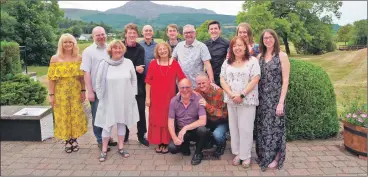  ??  ?? Production crew, left to right, Fiona Rodriguez, Graeme Attkins, Jan Attkins, Rory Morrison, Richard Hickman, Heather Gough, Steve Agnew, Chris Attkins, Frank McAllister, Philip Johnston, Sean Monteith, Anne Curtis, Elizabeth Bell and Val Waite.