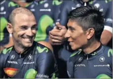  ??  ?? DUPLA. Valverde y Nairo, los dos grandes líderes del Movistar.