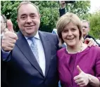  ??  ?? So close: Salmond and Sturgeon