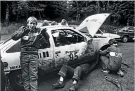  ??  ?? Clockwise from above: racer Derek Bell’s first appearance on the RAC, in an Opel Kadett in ’87 – he retired, and claimed 29th the following year in an Astra; Saab’s Per Eklund at Oulton Park’s Lodge in ’71; Vic Elford leads Ford Cortina GT train during the seven-lap Oulton Park test in 1964; Gunnar Poppe’s Talbot Ten in 1937