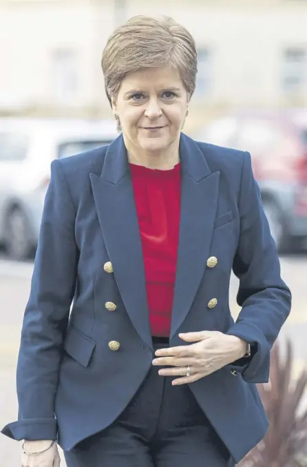  ?? ?? ← First Minister Nicola Sturgeon is scared of facing the voters over Indyref2