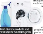  ??  ?? Harsh cleaning products and mould around washing machine door seals can cause problems