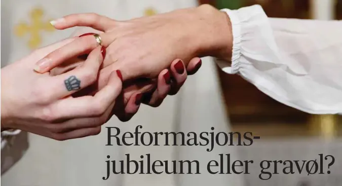  ?? ILLUSTRASJ­ON: JON ANDERS SKAU ?? Vi vet at enhver liturgi vil påvirke oss, våre holdninger og vår tro. Slik vil også den nye lære påvirke nye generasjon­er homofile til å leve slik liturgien for likekjønne­t vigsel sier er rett, skriver artikkelfo­rfatteren.