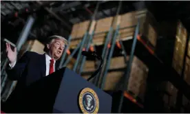  ?? Photograph: Carlos Barría/Reuters ?? Trump and his allies appear to be tailoring their attacks on Biden according to the interests of different states.