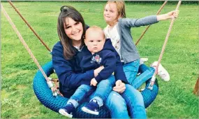  ??  ?? In the swing: Rachel Farr-Drejer with children Rocco and Sofia