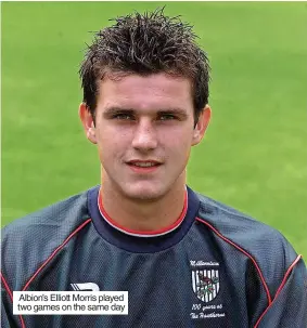  ?? ?? Albion’s Elliott Morris played two games on the same day