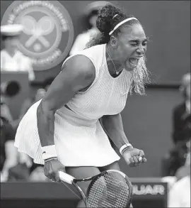  ?? Shaun Botterill Getty Images ?? “I JUST HAVE to figure out a way to win a final,” Serena Williams said after falling in straight sets in the Wimbledon title match for the second year in a row.