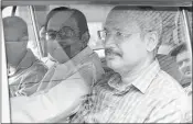  ?? PIC: ANI ?? ED officers take P Chidambara­m to court in New Delhi