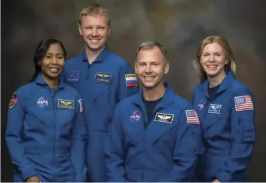  ?? ?? Official NASA Spacex Crew-9 portrait of Mission Specialist Stephanie Wilson, Roscomos cosmonaut Mission Specialist Aleksandr Gorbunov, U.S. Space Force Col. Hague and Commander Zena Cardman. (NASA courtesy photo)