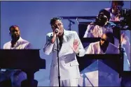  ?? CBS Photo Archive/CBS via Getty Images / 2022 CBS Photo Archive ?? NAS performs at the 64th Annual Grammy Awards on Sunday, April 3.