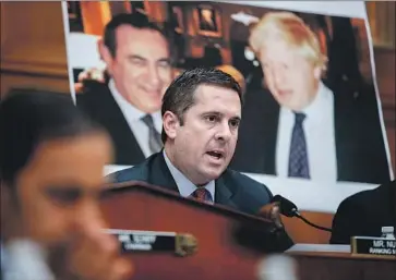  ?? Shawn Thew EPA/Shuttersto­ck ?? REP. DEVIN NUNES of Tulare, the ranking member on the House Intelligen­ce Committee, and fellow Republican­s challenged former special counsel Robert S. Mueller III’s credibilit­y in their questionin­g Wednesday.