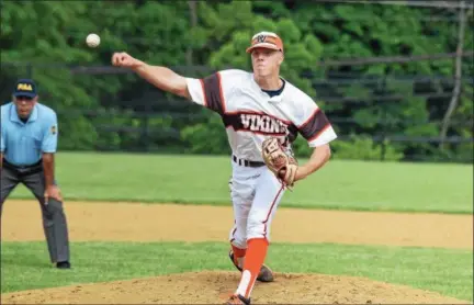  ?? THOMAS NASH - DIGITAL FIRST MEDIA ?? Perkiomen Valley starter Brock Helverson pitched the Vikings to a 5-4 win over Council Rock South on Monday.