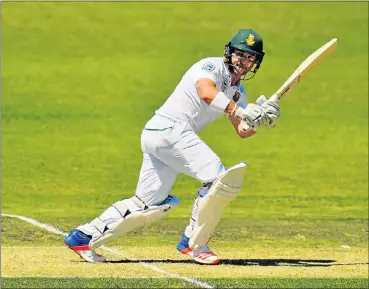  ?? Picture: GETTY IMAGES ?? BIG HITTER: South Africa’s Dean Elgar during the tour match against South Australia at the Gliderol Oval in Adelaide