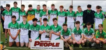  ??  ?? The victorious Cloughbawn squad after ending a disappoint­ing week for the club on a high note.