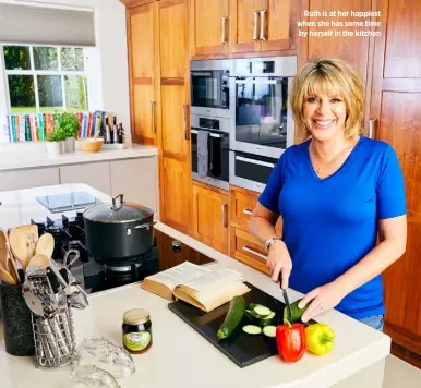  ??  ?? Ruth is at her happiest when she has some time by herself in the kitchen