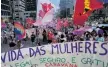  ?? Foto: AP ?? Kvinnor i São Paulo som demonstrer­ade tidigare i år för aborträtti­gheter.