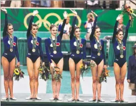  ??  ?? CAMPEONAS. Victoria del equipo de gimnasia rítmica en Atlanta.