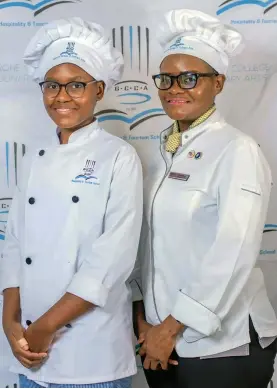  ?? ?? Chef Boago Amantle David, and her mentor, Chef Melissah Ngoni