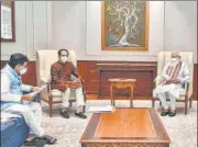  ?? PTI ?? Prime Minister Narendra Modi during a meeting with Maharashtr­a CM Uddhav Thackeray in New Delhi on Tuesday.