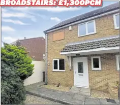  ?? Picture: Zoopla ?? This semi-detached three-bed was the cheapest house we could find available in Broadstair­s