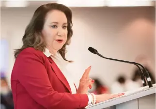  ?? ARCHIVO CUARTOSCUR­O ?? La ministra participó en un foro en el Senado en diciembre de 2021