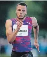  ?? DARRYL DYCK THE CANADIAN PRESS ?? Andre De Grasse races to a first-place finish during a 100-metre race in Coquitlam, B.C., last June.