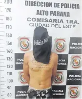  ?? ?? Reinaldo Olibellas Giménez cayó luego de una persecució­n policial tras el robo de un celular.