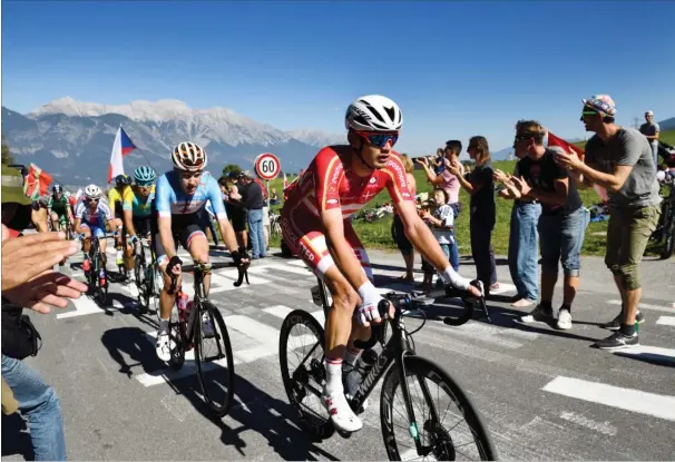  ?? FOTO: TARIQ MIKKEL KHAN ?? Kasper Asgreen var én af de danskere, der udmærkede sig under årets VM i cykling, da han deltog i et over 200 km langt udbrud. Samtidig har han fået sin Grand Tour-debut for Quick-step.