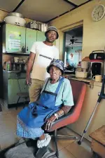  ?? Pictures: Sebabatso Mosamo ?? MABIZELA STREET, ORLANDO EAST Johanna Nkosi, 72, and her son Zachariah, 40, in their two-bedroom home. Johanna prays to God for protection. Zachariah worries about what his extended family would do without his job as a petrol attendant.