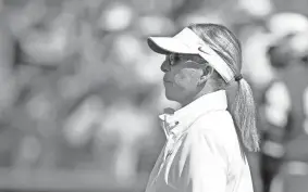  ?? SARAH PHIPPS/THE OKLAHOMAN ?? OU softball coach Patty Gasso reacts during an 8-0 win against Baylor on Saturday.