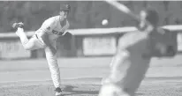  ?? HARTFORD COURANT FILE PHOTO ?? UConn pitcher Jacob Wallace delivers to the plate against East Carolina at JO Christian Field during a 2018 game.