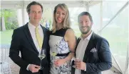  ??  ?? Fashionist­as were in fashion heaven this past weekend as PARKSHOW Mode 30 took the city by storm. Pictured at the VIP reception held on May 26 at Rouge are Rouge general manager Mike Burns with Charton Hobbs’ Devon Seagrave and Vancouver’s UVA bar...