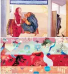  ??  ?? Nilima Sheikh’s paintings show strength in resistance