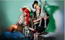  ??  ?? Award-winning cabaret duo Frisky and Mannish.