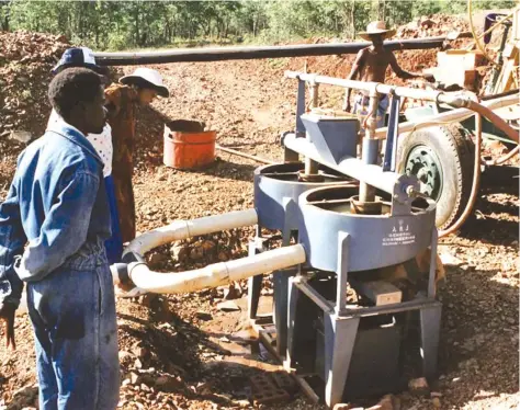  ??  ?? Part of the small scale gold miners to benefit from Government’s $100 million facility